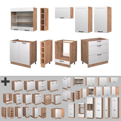 Cuisine Fame-line 57540 Blanc Campagne 235cm Sans Pt