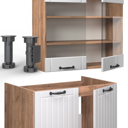 Cuisine Fame-line 57540 Blanc Campagne 235cm Sans Pt