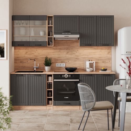 Cuisine Fame-line 57541 Gris Foncé 235cm Sans Pt