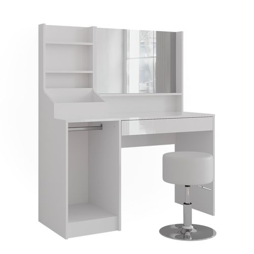 Coiffeuse Sherry 57596 Blanc/blanc Brillant 119.8cm 4 Parties