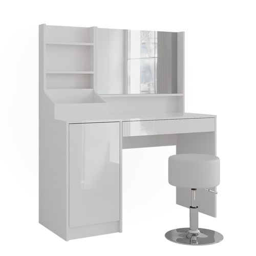 Coiffeuse Sherry 57620 Blanc/blanc Brillant 119.8cm 4 Parties