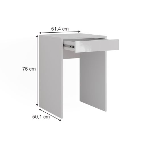 Coiffeuse Sherry 57675 Blanc/blanc Brillant 51.4cm