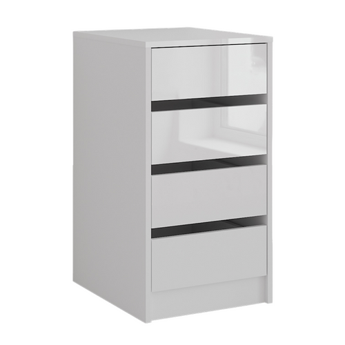 Commode Avec Tiroirs Sherry 57714 Blanc/blanc Brillant 40.2x76cm