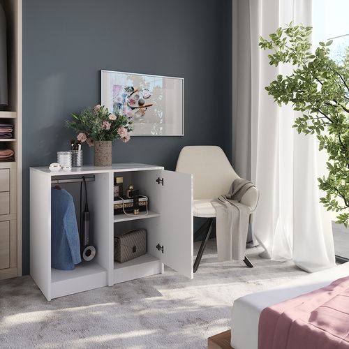 Commode Sherry 57721 Blanc/blanc Brillant 80.2x76cm 2 Parties