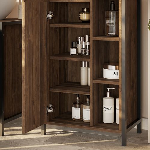 Meubles Bain Naola 57740 Chêne/noir 3 Pièces