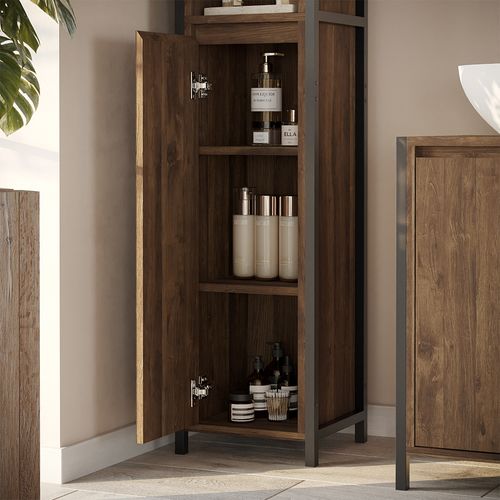 Meubles Bain Naola 57741 Chêne/noir 3 Pièces