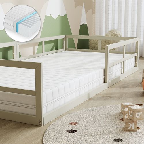 Lit Pour Enfant Minno 57755 Grège 90x200 Avec Matelas