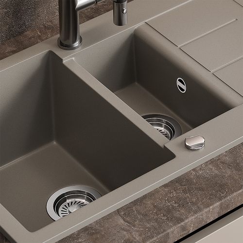 Evier Seattle 57787 Béton 80x50cm Avec Espace De Séchage