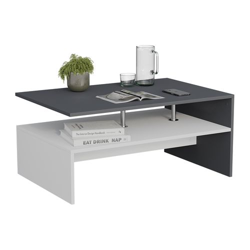 Table Basse Amato 57829 Anthracite/blanc 90x52.6cm