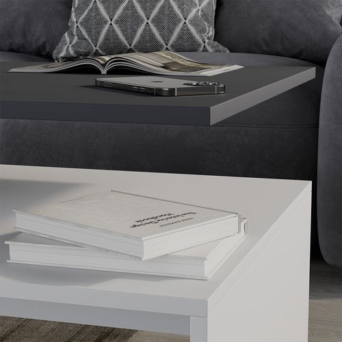 Table Basse Amato 57829 Anthracite/blanc 90x52.6cm