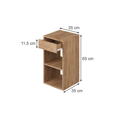 Table De Nuit Dany 57888 Chêne De Force Doré Ensemble De 2