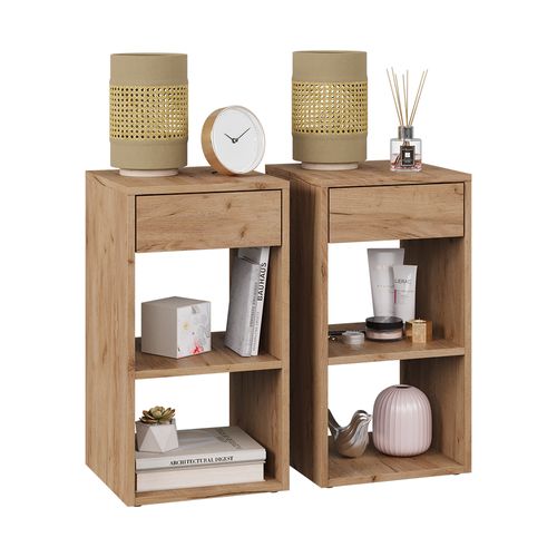 Table De Nuit Dany 57888 Chêne De Force Doré Ensemble De 2