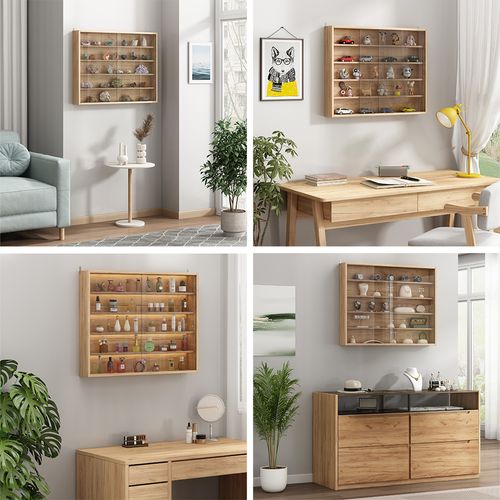 Vitrine Murale Clario 57897 Sonoma Avec 4 Étagères