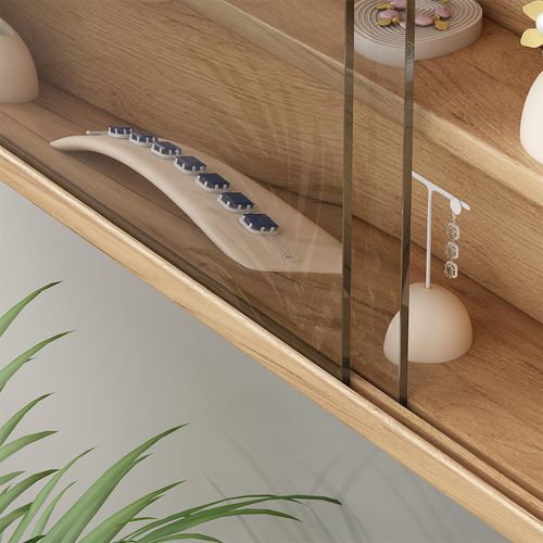 Vitrine Murale Clario 57897 Sonoma Avec 4 Étagères