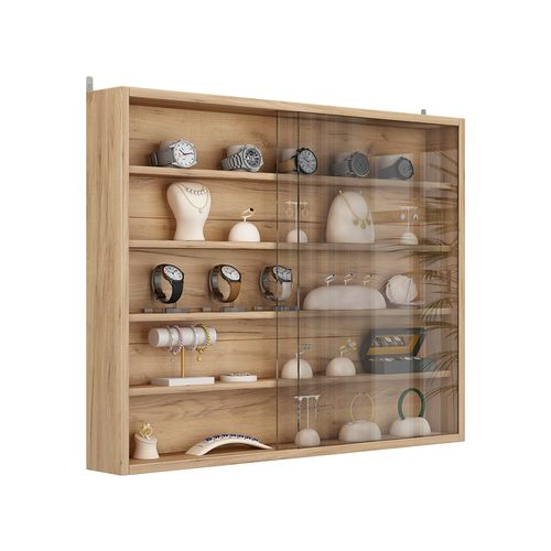 Vitrine Murale Clario 57897 Sonoma Avec 4 Étagères