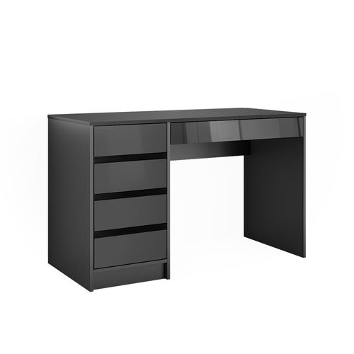 Bureau Sherry 57917 Anthracite Haute Brillance 55x120cm Avec Tiroirs