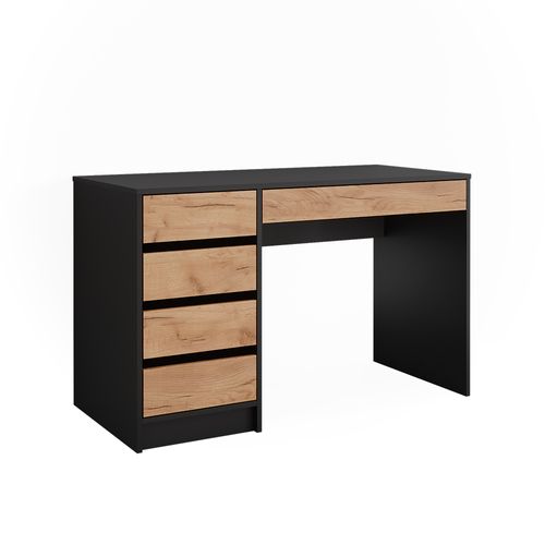 Bureau Sherry 57923 Anthracite/chêne Doré 55x120cm Avec Tiroirs