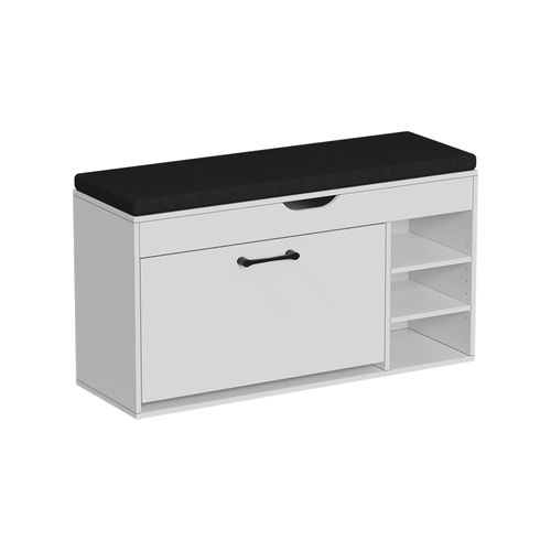 Banc Pour Chaussures Solino 57939 Blanc/noir 90x50cm Avec Siège