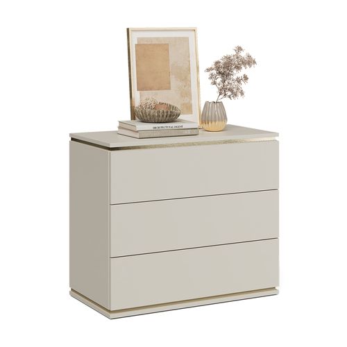 Commode Avec Tiroirs Linette 57965 Cachemire 80x70cm Avec 3 Tiroirs
