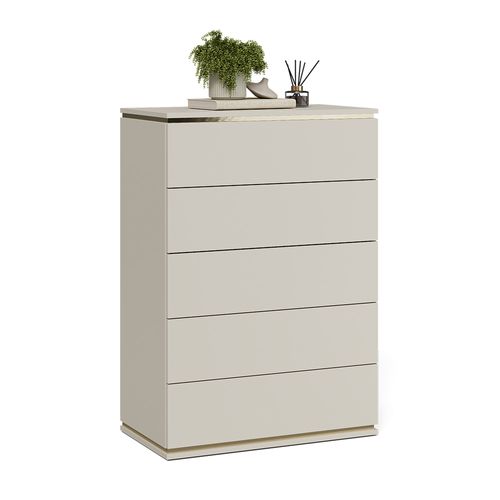 Commode Avec Tiroirs Linette 57966 Cachemire 76x109.1cm Avec 5 Tiroirs