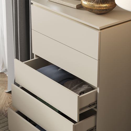 Commode Avec Tiroirs Linette 57966 Cachemire 76x109.1cm Avec 5 Tiroirs