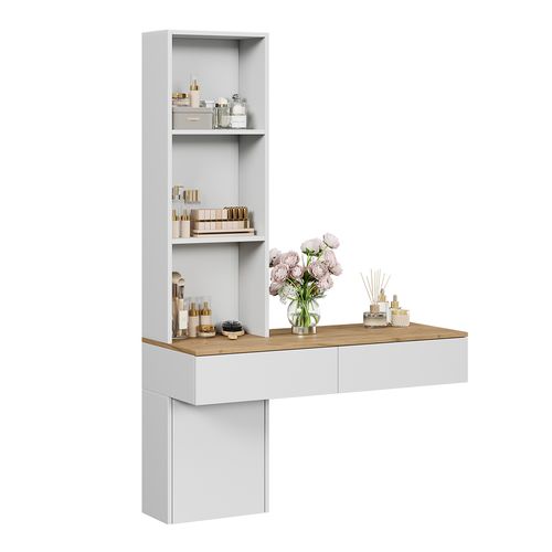 Coiffeuse Melora 57981 Blanc/chêne 100cm