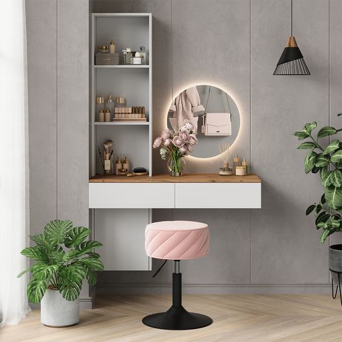 Coiffeuse Melora 57981 Blanc/chêne 100cm