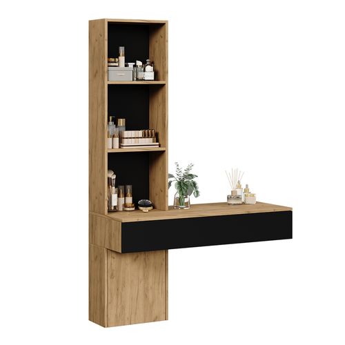 Coiffeuse Melora 57982 Chêne/noir 100cm