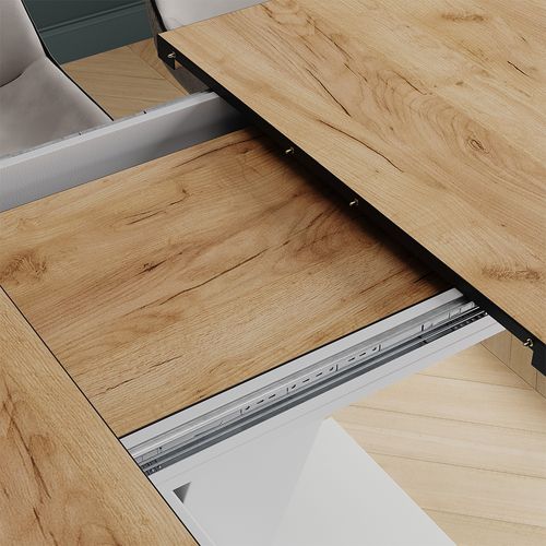 Table De Salle à Manger Fenaro 57998 Noir/blanc 120x80cm Extensible