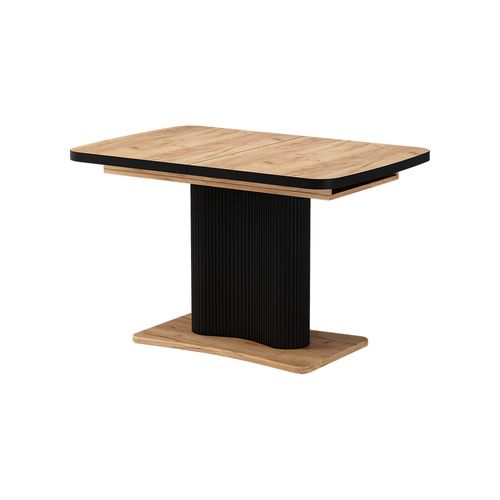 Table De Salle à Manger Fenaro 58005 Chêne Noir/force De Lor 120x80cm Extensible
