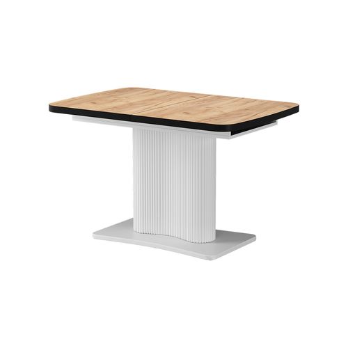 Table De Salle à Manger Fenaro 58007 Noir/blanc 120x80cm Extensible