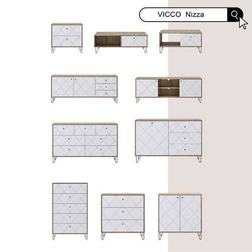 Table De Nuit Nizza 58014 Chêne Artisan Ensemble De 2