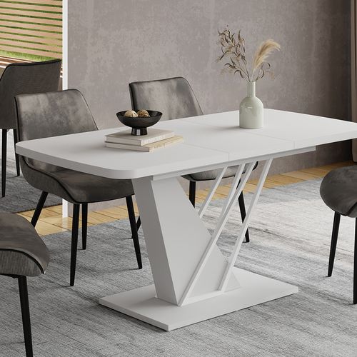 Table De Salle à Manger Fenaro 58023 Blanc 120x80cm 2 Pièces