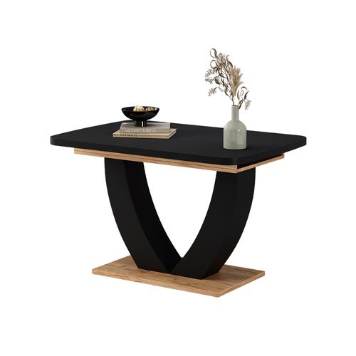 Table De Salle à Manger Fenaro 58033 Chêne Noir/force De Lor 120x80cm Extensible