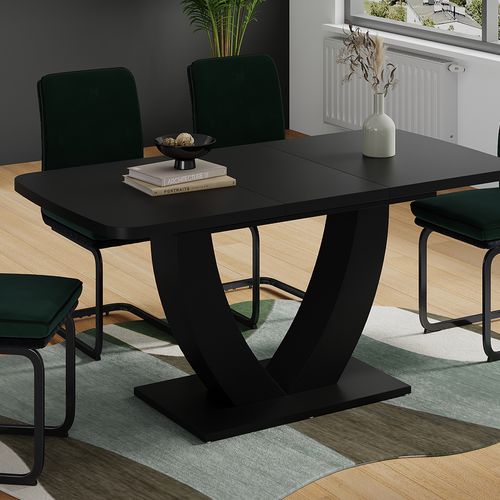 Table De Salle à Manger Fenaro 58034 Noir 120x80cm Extensible