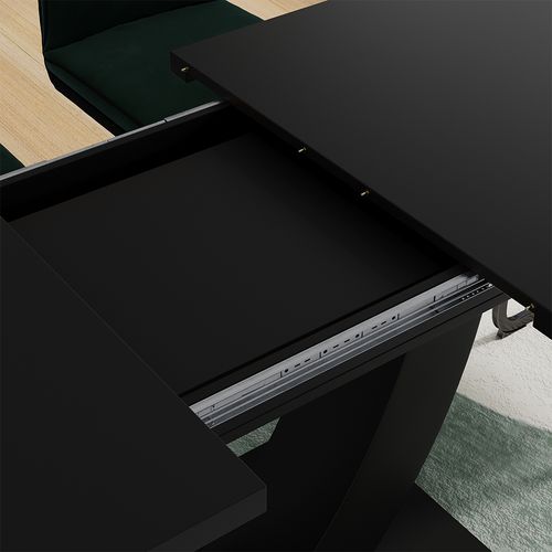 Table De Salle à Manger Fenaro 58034 Noir 120x80cm Extensible