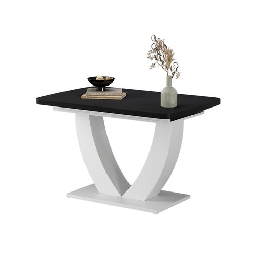 Table De Salle à Manger Fenaro 58035 Noir/blanc 120x80cm Extensible