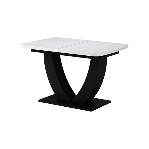 Table De Salle à Manger Fenaro 58037 Blanc/noir 120x80cm Extensible