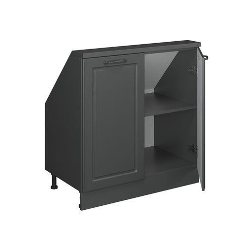 Meuble Sous Pente R-line 58054 Anthracite Campagne 80cm Avec 2 Portes
