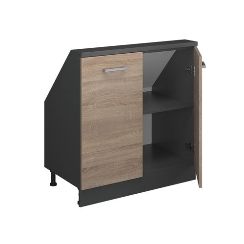 Meuble Sous Pente R-line 58063 Sonoma 80cm Avec 2 Portes