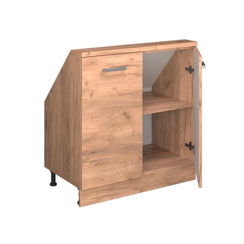 Meuble Sous Pente R-line 58071 Chêne De Force Doré 80cm Avec 2 Portes