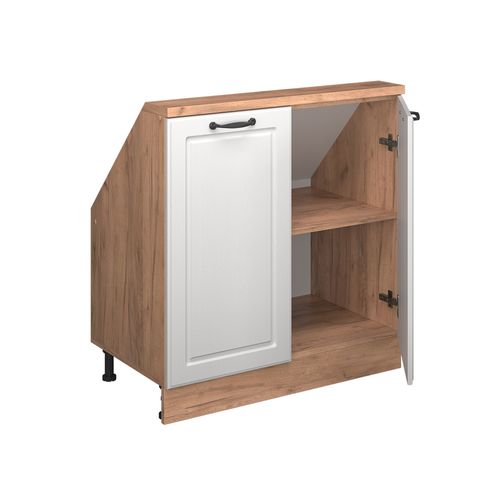 Meuble Sous Pente R-line 58078 Blanc Campagne 80cm Avec 2 Portes