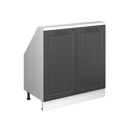 Meuble Sous Pente R-line 58080 Anthracite Campagne 80cm Avec 2 Portes