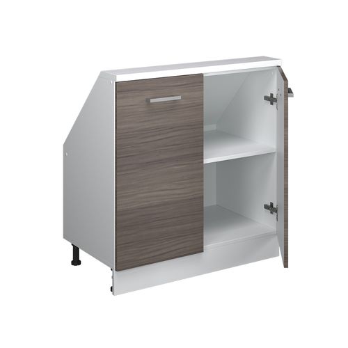 Meuble Sous Pente R-line 58083 Gris Noble 80cm Avec 2 Portes