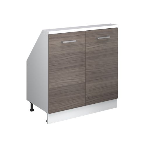 Meuble Sous Pente R-line 58083 Gris Noble 80cm Avec 2 Portes