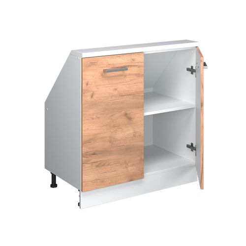 Meuble Sous Pente R-line 58084 Chêne De Force Doré 80cm Avec 2 Portes