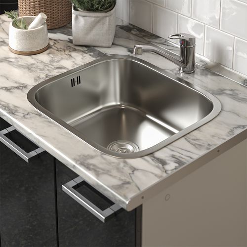 Cuisine R-line 58314 Noir Brillant/blanc 160cm Avec Meuble Four Encastrable Avec Plan De Travail