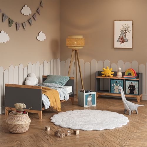 Banc Pour Enfants Malia, Gris/artisan, 107.2x63.8cm