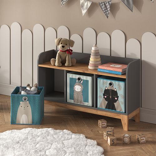 Banc Pour Enfants Malia, Gris/artisan, 107.2x63.8cm