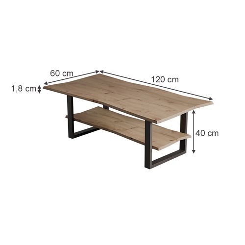 Table Basse Yan 58395 Artisan 120x60cm , Avec Stockage
